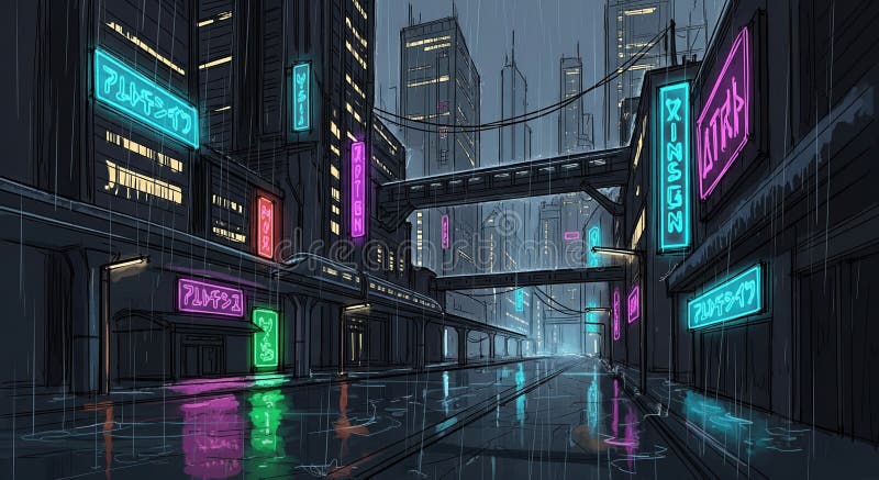 雨夜街道